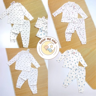 Bộ dài tay thu đông cổ lọ chất liệu sợi Tre cho bé 6m-4y