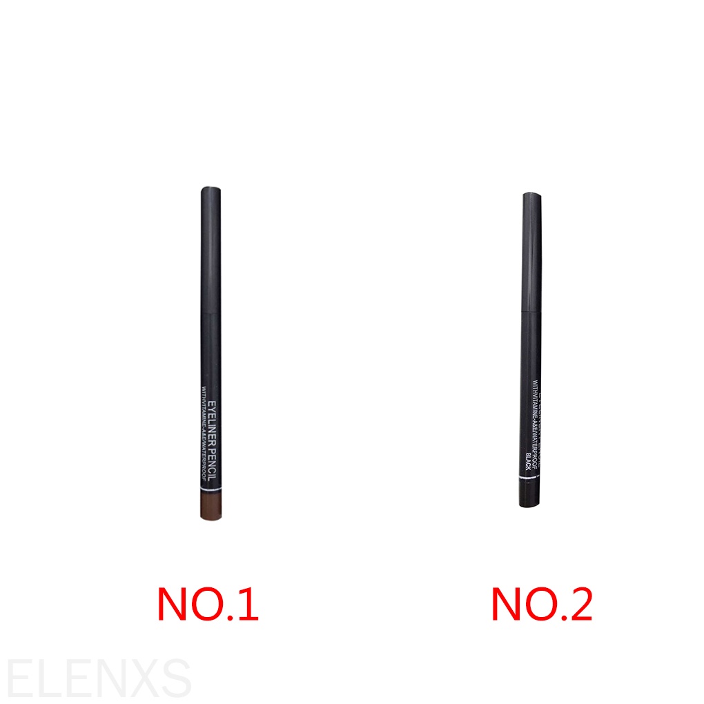 [Hàng mới về] Chì Kẻ Mắt Vitamin A / E Màu Đen / Nâu Chống Thấm Nước Không Lem Dễ Sử Dụng Cho Người Mới Bắt Đầu