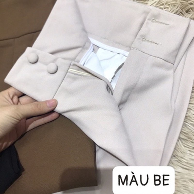 Quần baggy nữ cạp cao 2 khuy bọc dáng dài quần tây công sở chuẩn form tôn dáng M088