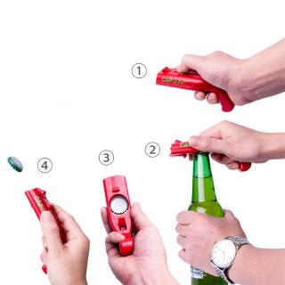 Creative Beer Bottle Opener Corkscrew Cap Gun Flying Cap Launcher Bar Drinking Tools