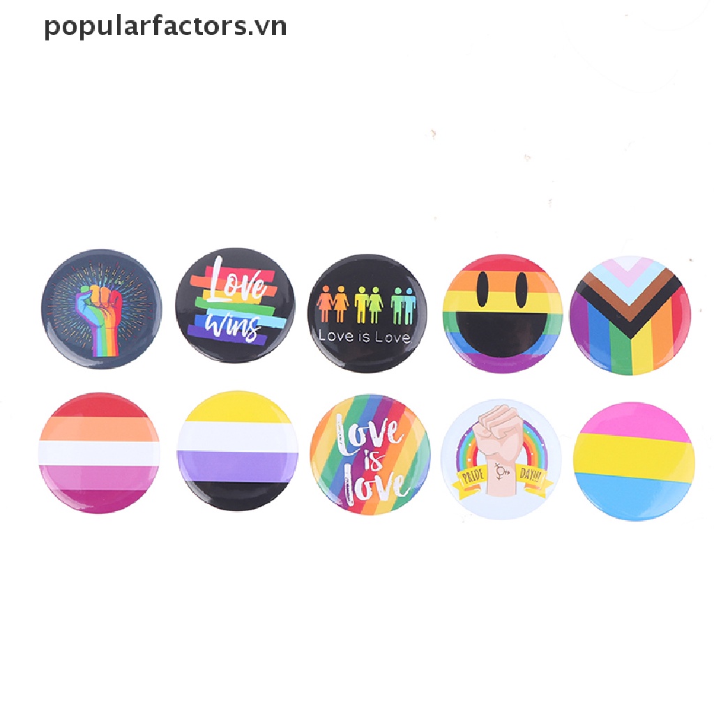 Ghim Cài Áo Kim Loại Hình Trái Tim Và Chữ LGBT