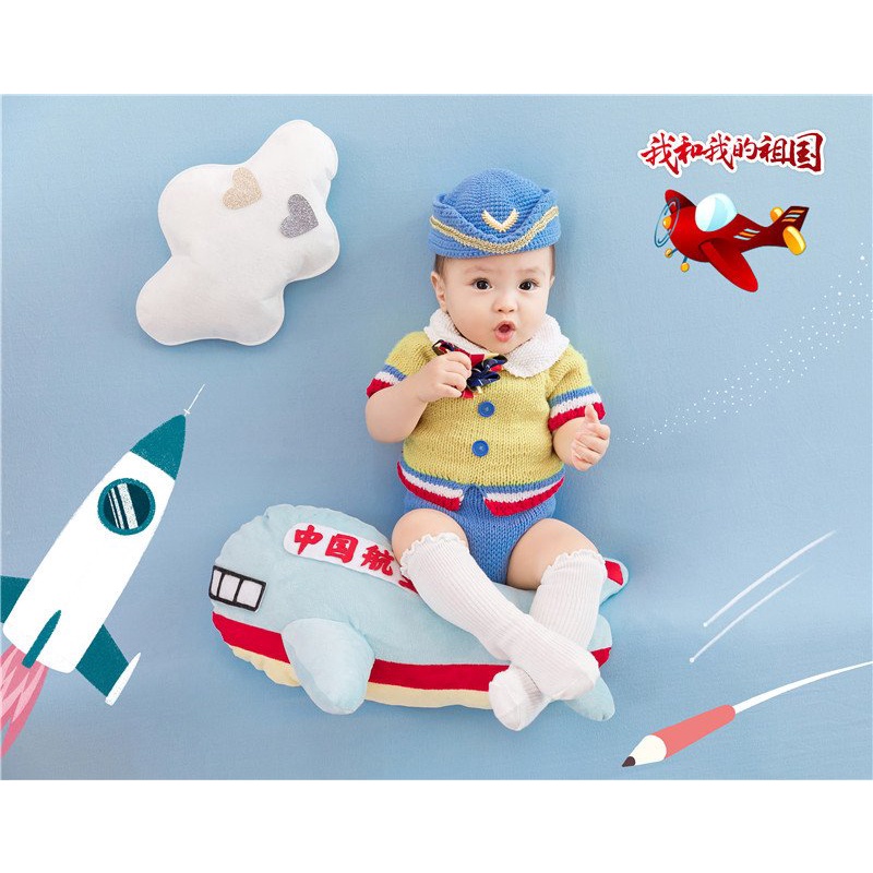 Bộ quần áo len cao cấp để chụp ảnh cho bé 6-12 tháng