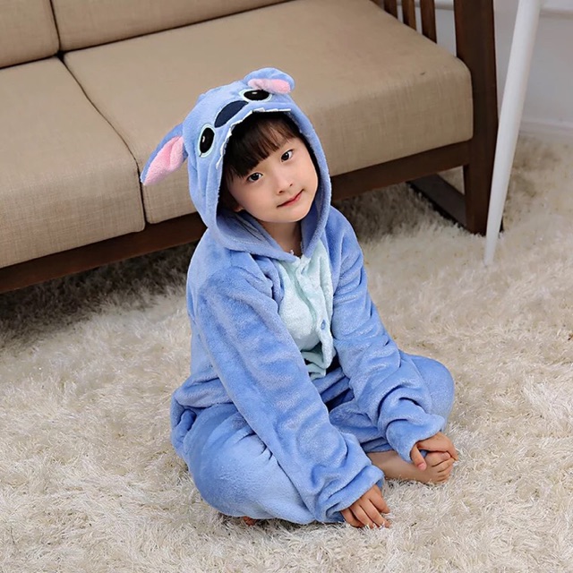 BỘ ĐỒ LIỀN THÂN STITCH XANH
