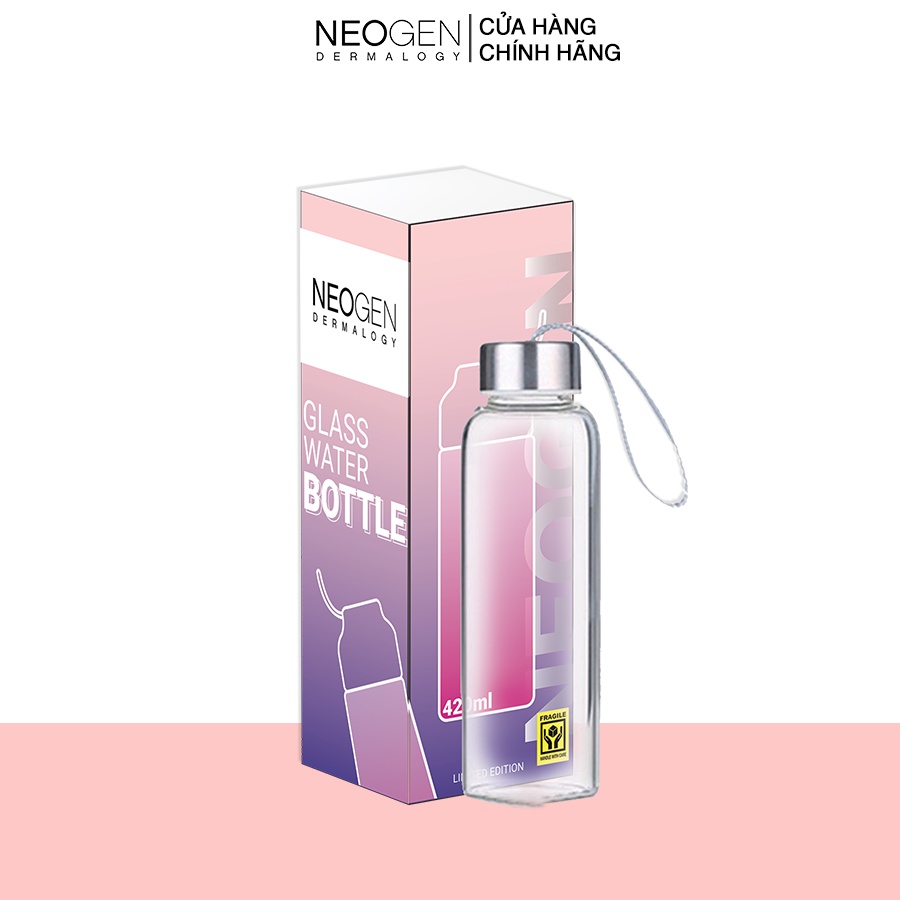 [HB Gift] Bình Nước Thuỷ Tinh Cap Cấp Neogen Dermalogy 420ml