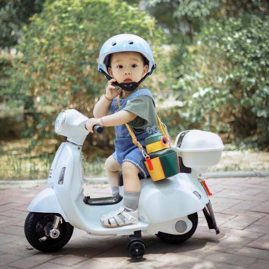 Xe máy vespa cho bé Xe máy điện trẻ em sử dụng chân ga