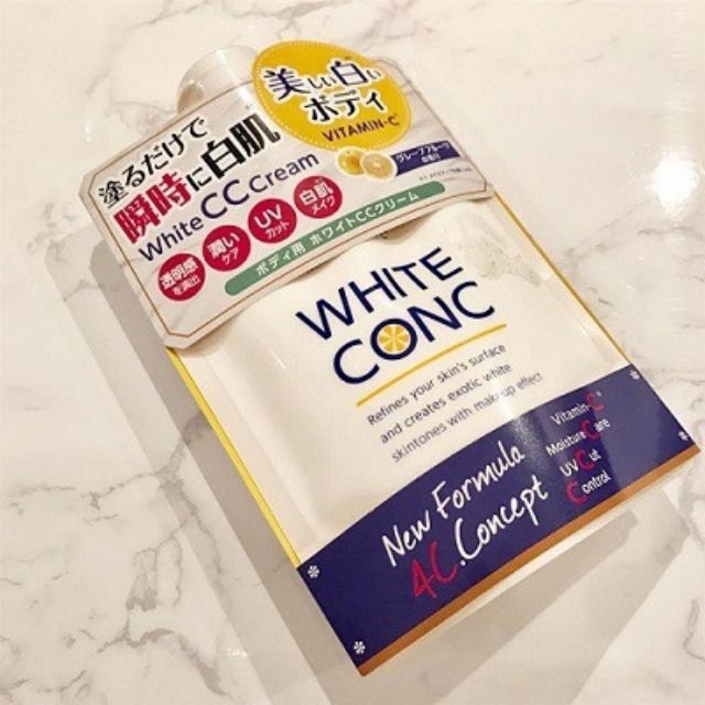 Sữa dưỡng thể trắng da White Conc Body CC Cream With Vitamin C 200g Hàng xách tay [Có bill Nhật]