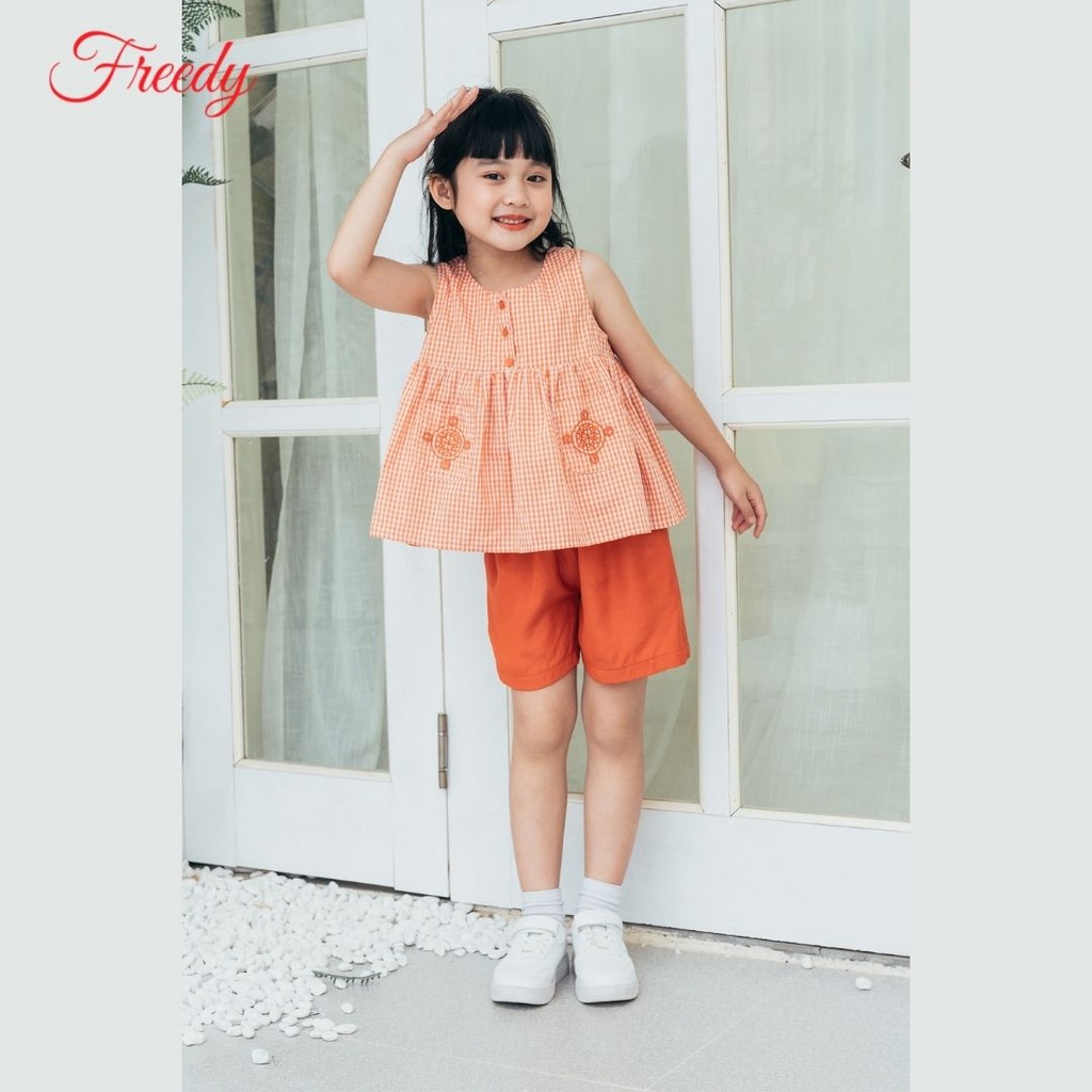 Bộ sát nách Freedy Kids bé gái KAS2204