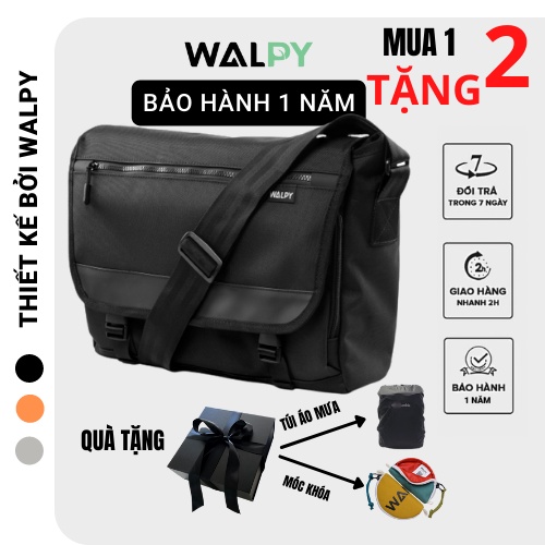 [FREESHIP]TÚI ĐEO CHÉO MESSENGER UNISEX CAO CẤP VĂN PHÒNG ĐỰNG LAPTOP CHỐNG NƯỚC CHÍNH HÃNG WALPY M16 MESSENGER