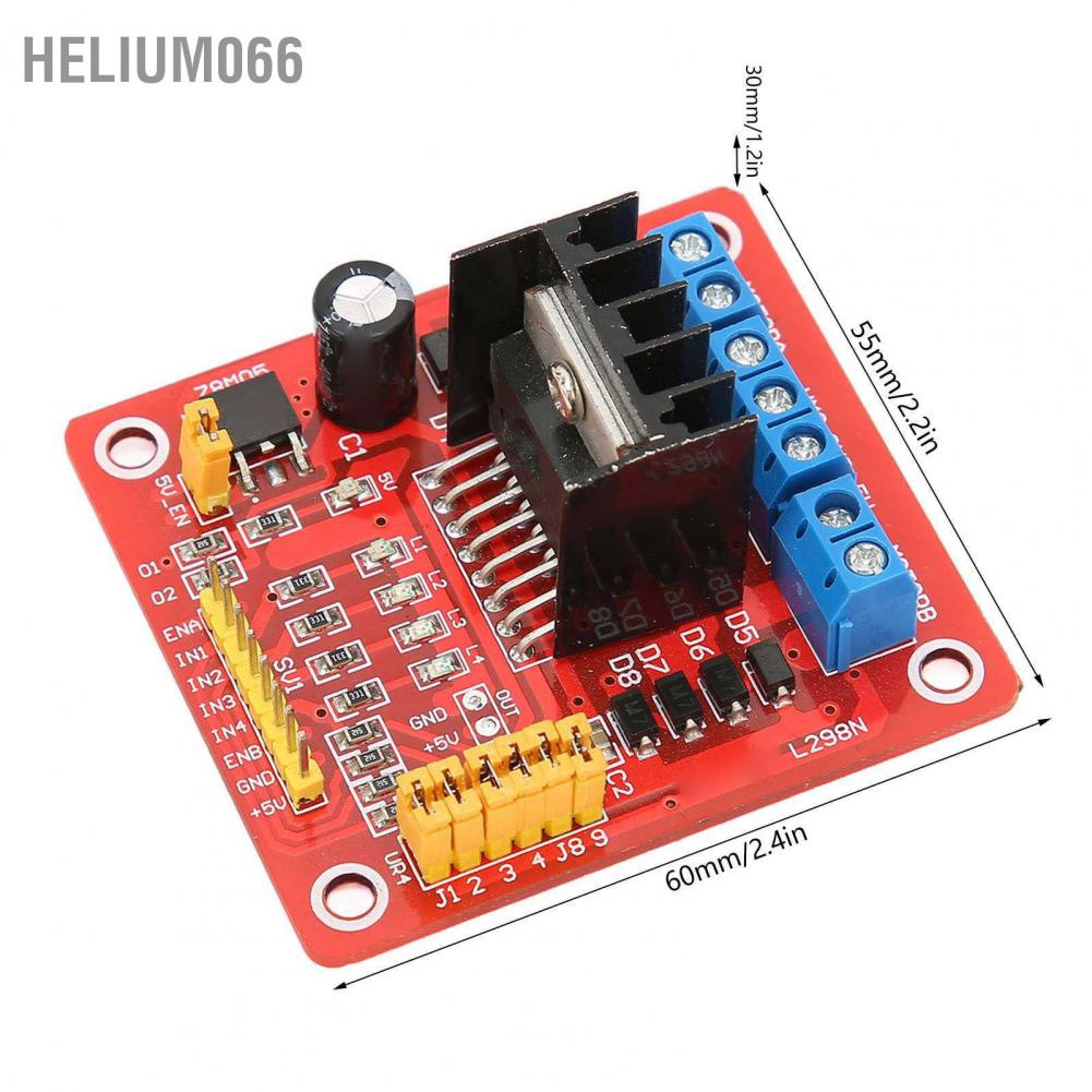 Hàng giao ngay L298N Cầu H kép Mô-đun điều khiển động cơ bước DC Bảng điều khiển đa chức năng