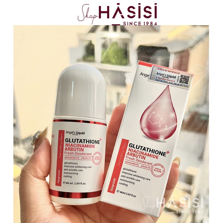 Lăn Khử Mùi, GIẢM THÂM Cho Vùng Da Dưới Cánh Tay  ANGEL'S LIQUID - Glutathione+Niacinamide Fresh Deodorant 60ml