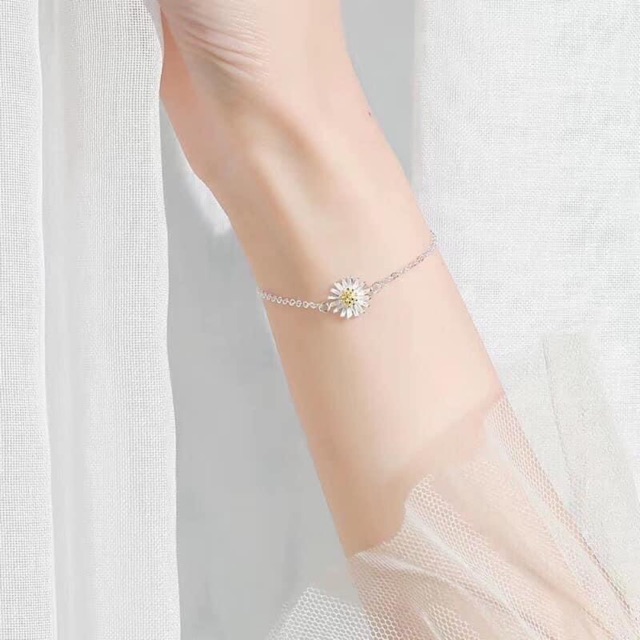 LẮC TAY CÚC HOẠ MI BẠC Ý ✨LẮC TAY BẠC NỮ CÚC HOẠ MI