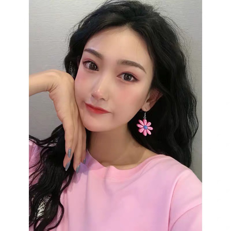 Flower Earrings khuyên tai cánh hoa nhiều màu phong cách hàn quốc