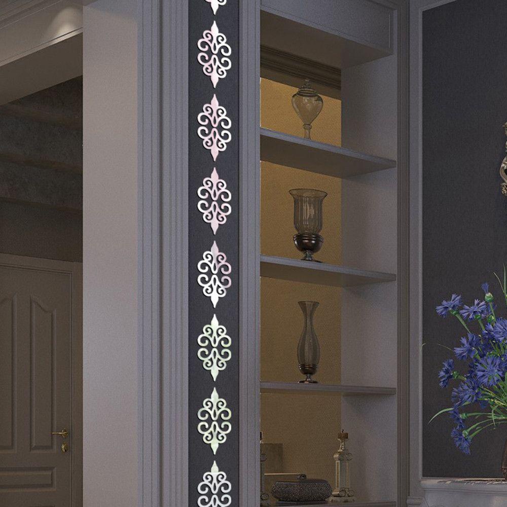 Miếng Dán Tường Tráng Gương Hình Vuông 3D Độc Đáo