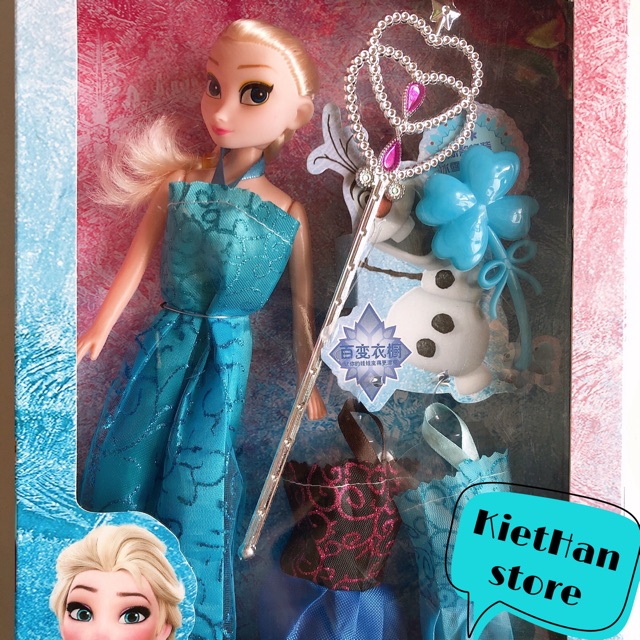 Bộ đồ chơi búp bê Elsa kèm 2 đầm- HÀnG ĐẸP