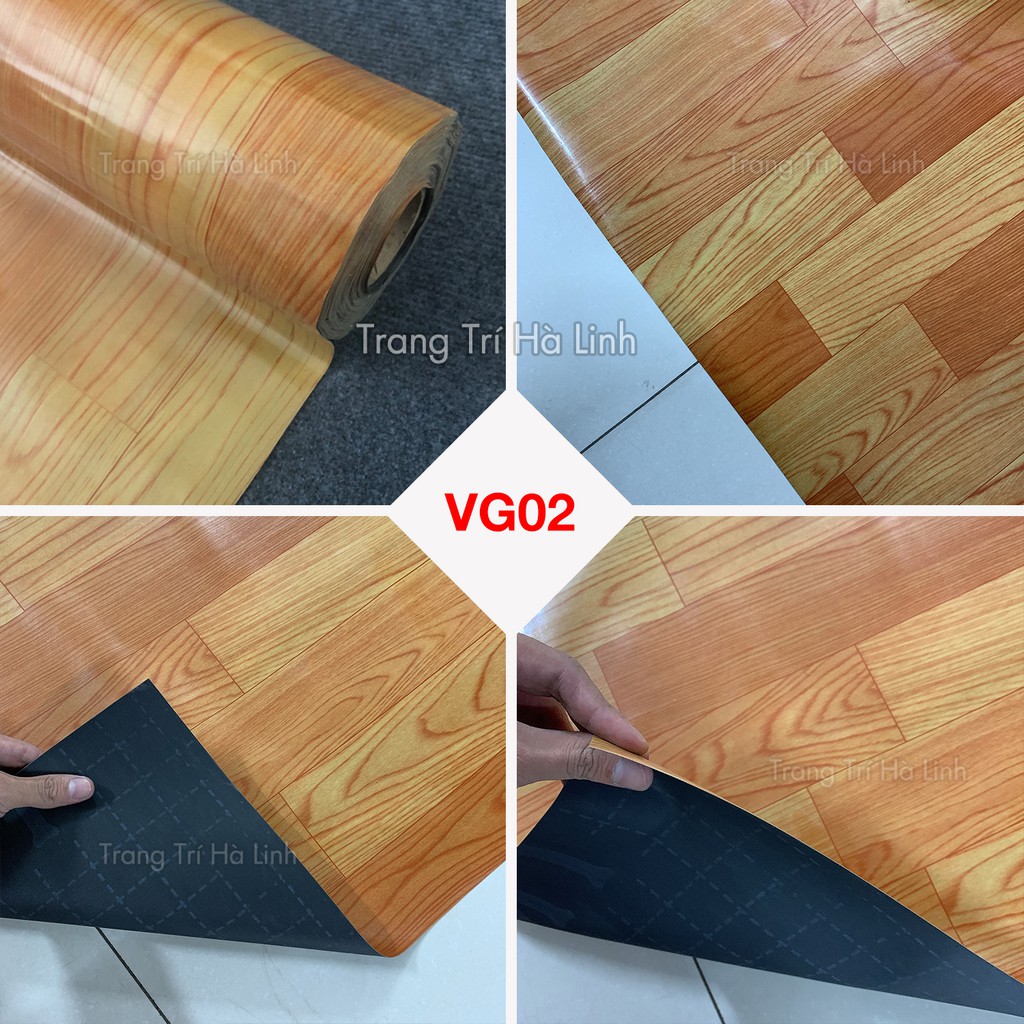 Simili Trải Sàn Nhà - Thảm Nhựa Lót Sàn PVC Giả Vân Gỗ Chống Trơn Trượt - Trang Trí Hà Linh