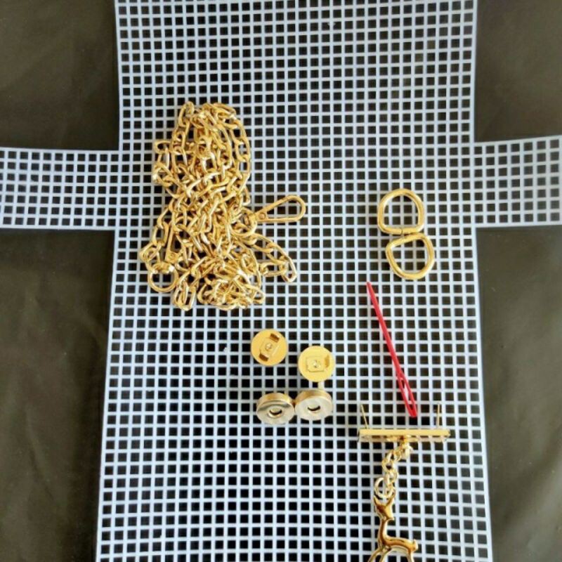 Combo Set Phụ Kiện Làm Túi Đeo Chéo Bông Xù