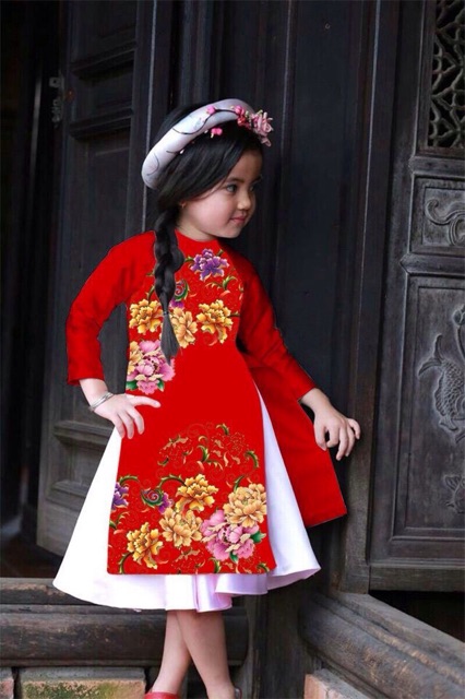 Áo dài bé gái
