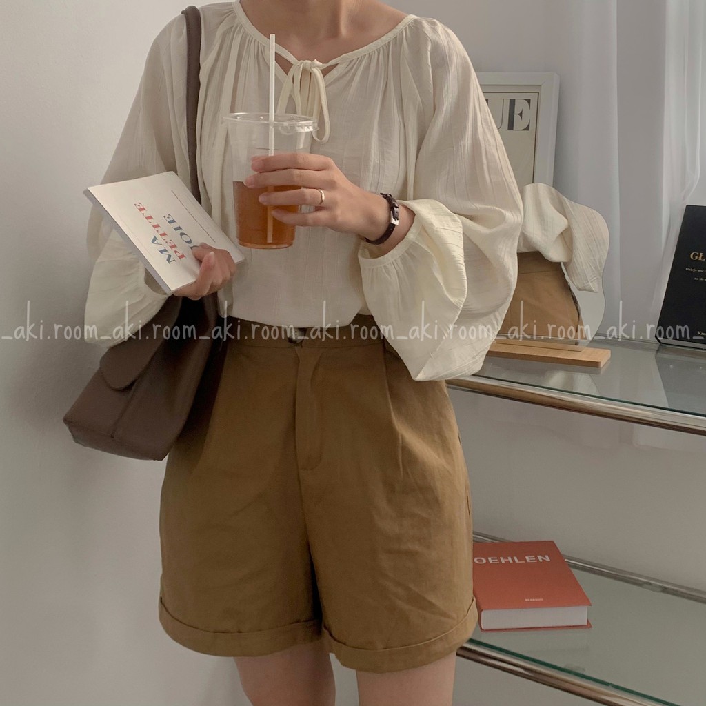 Quần shorts thô mềm gập gấu Jojo