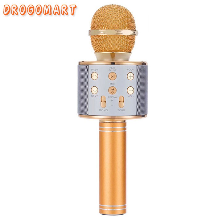 ( FREESHIP 99K ) Mic karaoke kèm loa bluetooth WS 858 Bảo Hành 6 tháng