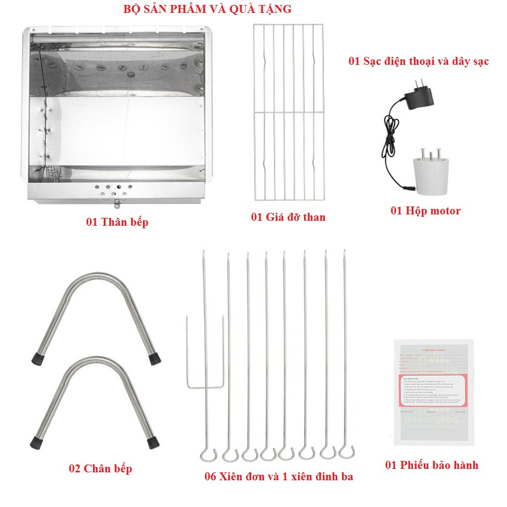 Bếp nướng than hoa Tự Xoay V5S, lò quay vịt, lò nướng, lò nướng than: Siêu đa năng,thơm ngon, chín đều, an toàn sức khỏe
