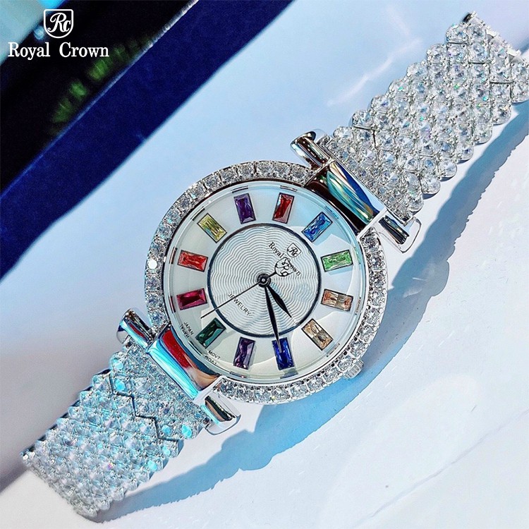 Đồng Hồ Nữ Chính Hãng Dây Kim Loại Royal Crown 4604 Đính Đá Chống Nước Chống Xước | BigBuy360 - bigbuy360.vn