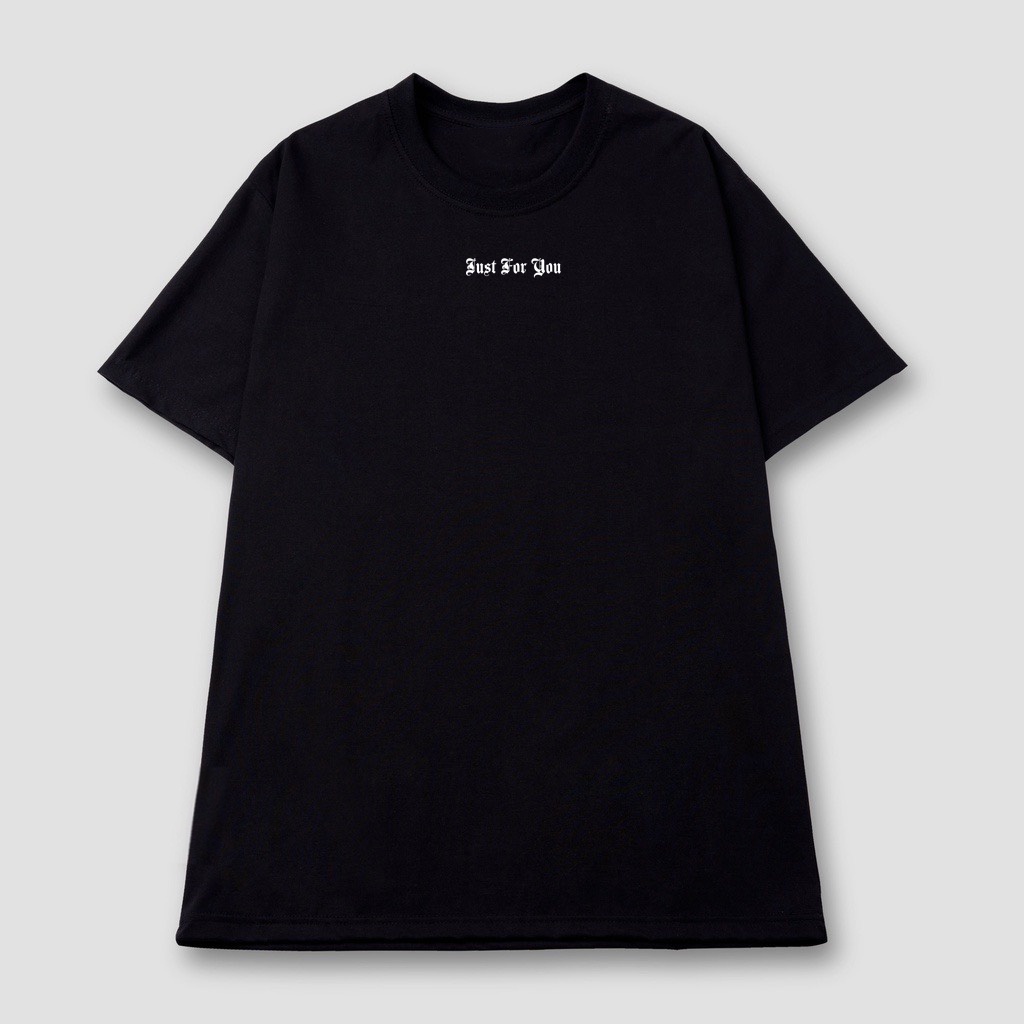 Áo thun JUSFORYOU và Future Is Now nam nữ unisex form rộng Black tee basic oversize