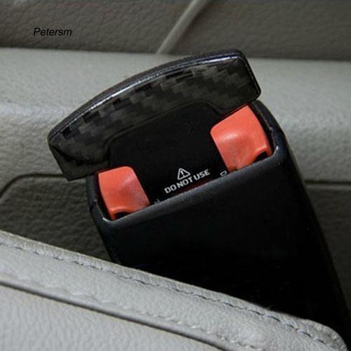 Set 2 chốt khóa dây an toàn sợi cacbon tiện lợi dành cho xe hơi