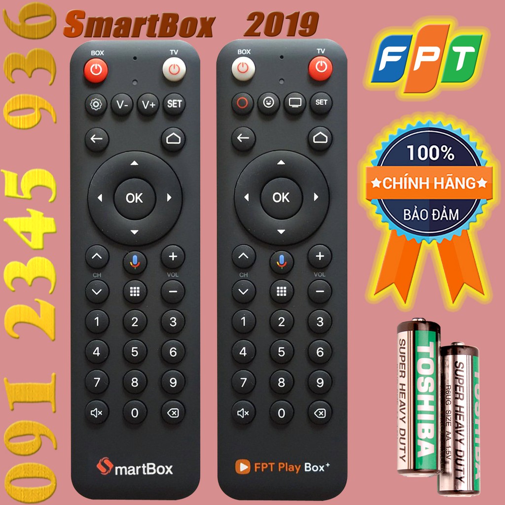 Điều khiển FPT đời 2019 có &quot;Học Lệnh'' cho đầu kỹ thuật số TvBox Android. (Mẫu số 4)