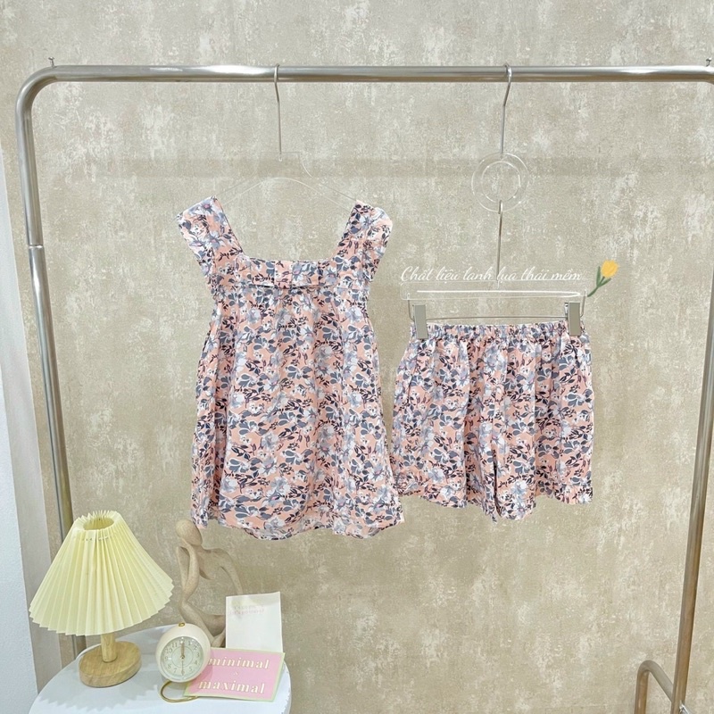 NOHK _ Bộ mặc nhà lanh lụa nữ siêu mát. Size S M L
