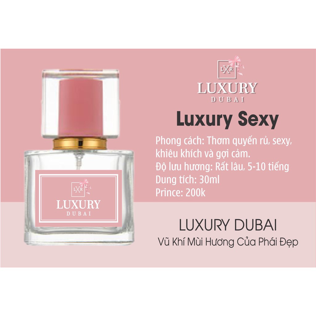 FREESHIP & NƯỚC HOA NỮ LUXURY DUBAI LƯU HƯƠNG CỰC LÂU , MÙI THƠM SANG TRỌNG, QUYẾN RŨ, TẶNG KÈM TÚI GIẤY SỊN XÒ CHỈ 199K