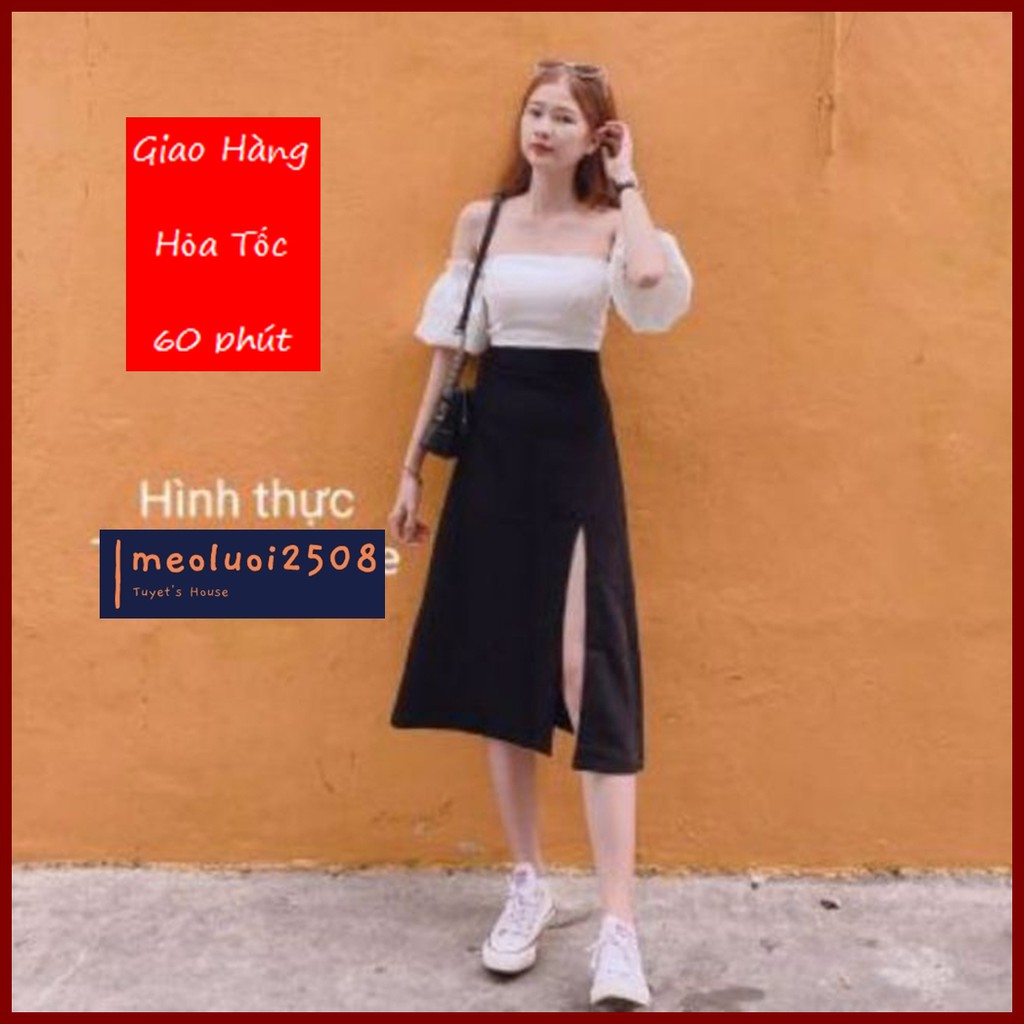 CHÂN VÁY MIDI XẺ TÀ Ẻ-1