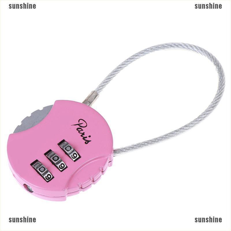 1 Ổ Khóa Hành Lý Du Lịch 3 Số 3.7 * 9cm Mini