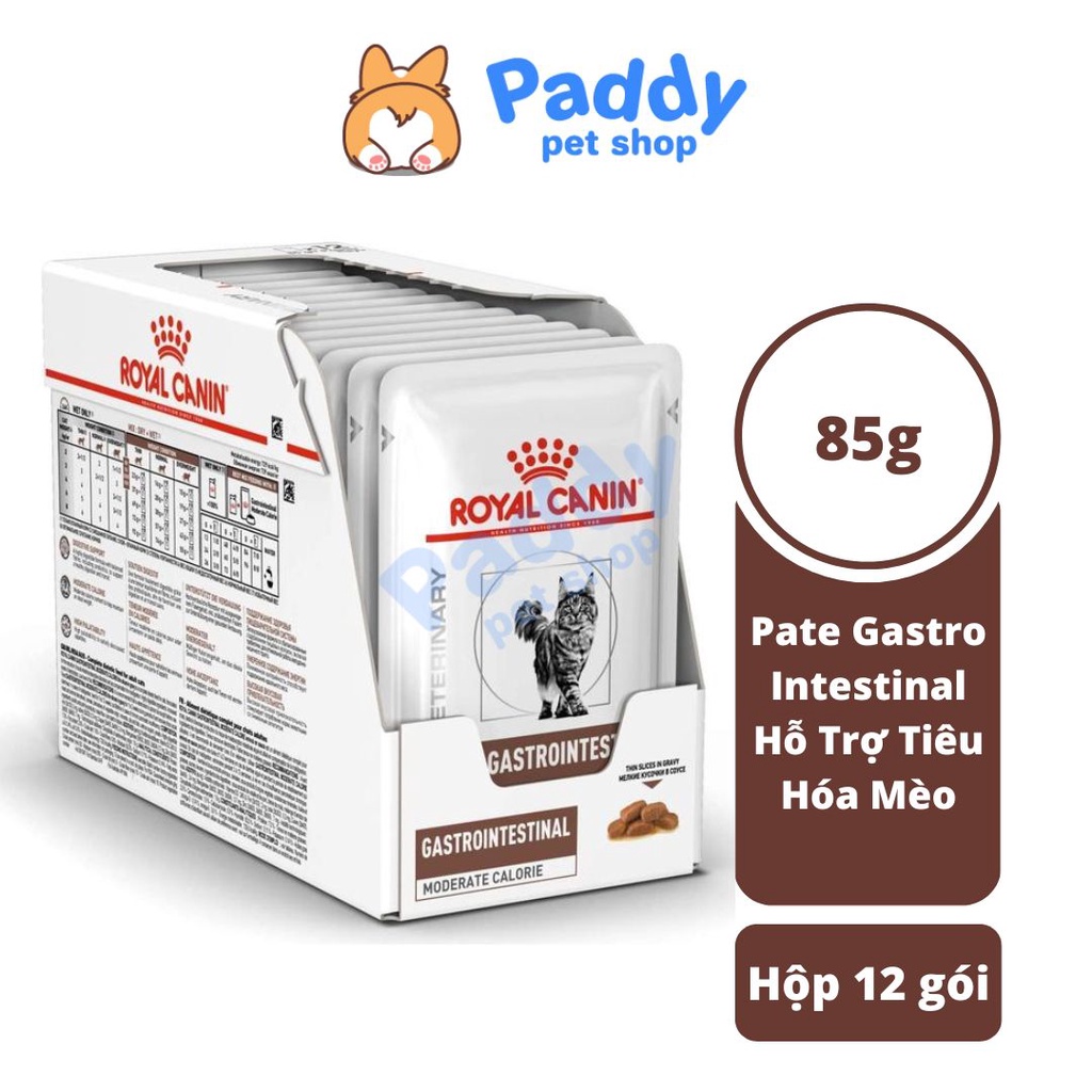 [Hộp 12 gói] Pate Royal Canin Gastrointestinal Cat Hỗ Trợ Tiêu Hóa Mèo 85g