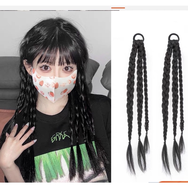 Tóc giả tết hình con rết nhiều màu size 45cm - Khanturban.vn