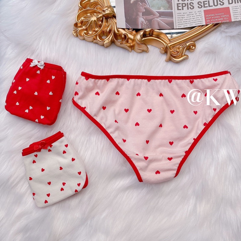 QT001 - Combo 3 quần chip siêu cute - quần lót cotton nữ - Kellywang