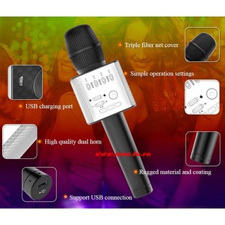 Mic hát karaoke bluetooth Q9 Chính hãng