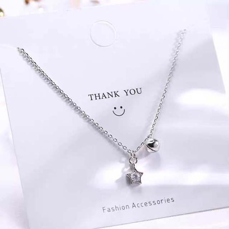 Dây chuyền mặt hình ngôi sao 5 cánh phối chuông xinh xắn