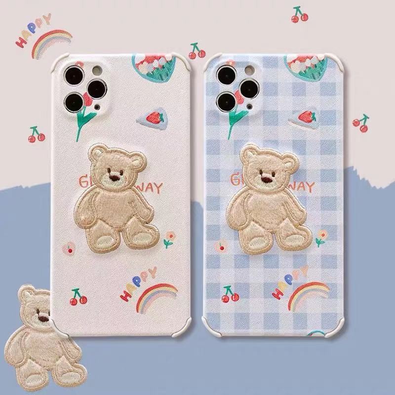 Ốp lưng iphone Auto Gấu Happy  tương thích iphone12 pro max,12,12 pro,11 pro max,11 pro,7 plus,7,xs max,8g,
