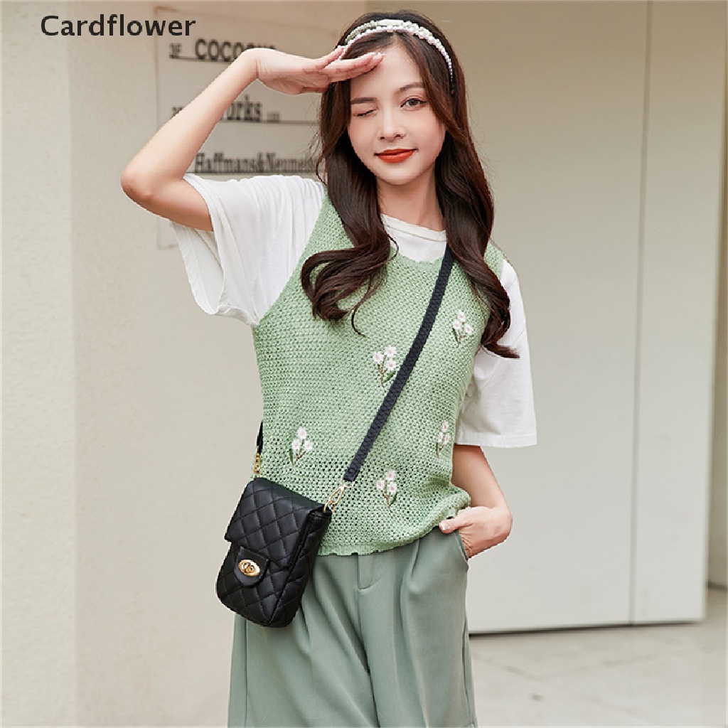 &lt; Cardflower &gt; Túi Đeo Chéo Vai Đựng Điện Thoại Họa Tiết Thêu Kim Cương Cổ Điển Đơn Giản Đa Năng Nhỏ Nhắn Đa Năng Cho Nữ Đang Giảm Giá