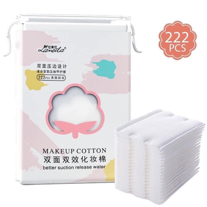 Bông Tẩy Trang Mềm Mịn Laneila + Bông Tẩy Trang FM+ Bông Tẩy Trang Smart Nalle Mềm Mịn Không Xơ 222 Miếng