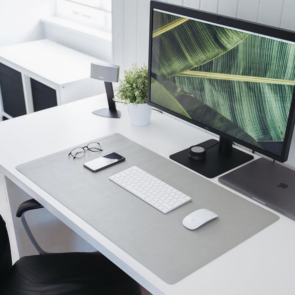 Thảm Da Deskpad Tấm Lót Trải Bàn Làm Việc Lót Chuột Cỡ Lớn Bo Viền Chống Nước 80x40cm 90x45cm - Shop Nado