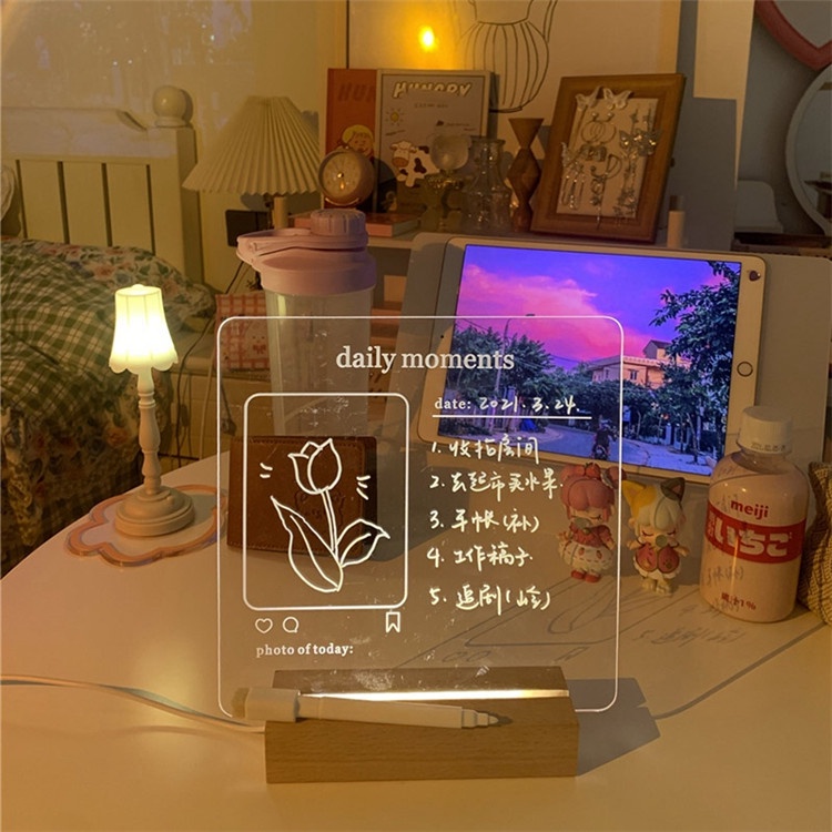 Bảng Ghi Chú Trong Suốt Có Đèn