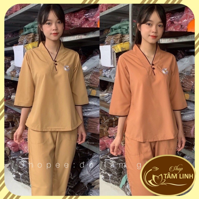 Áo Lam Đi Chùa # BÀ LAI 2 NÚT VẢI KATE &amp; XÔ GIÁ RẺ VÔ ĐỊCH