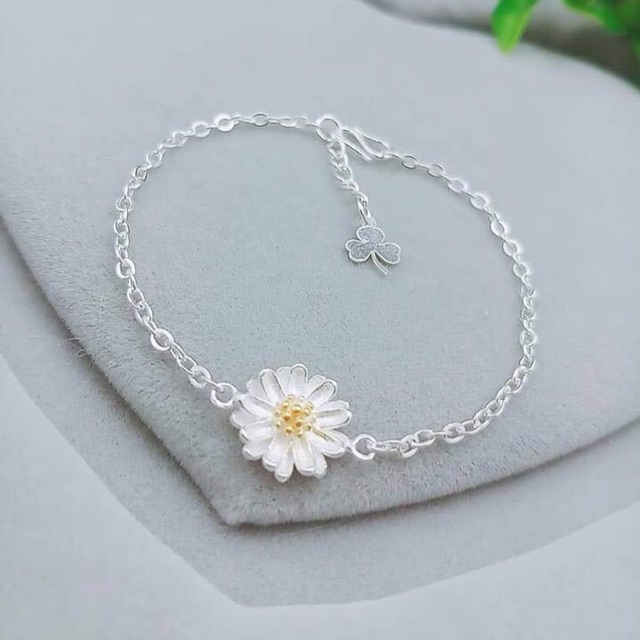 Lắc tay bạc cúc hoạ mi