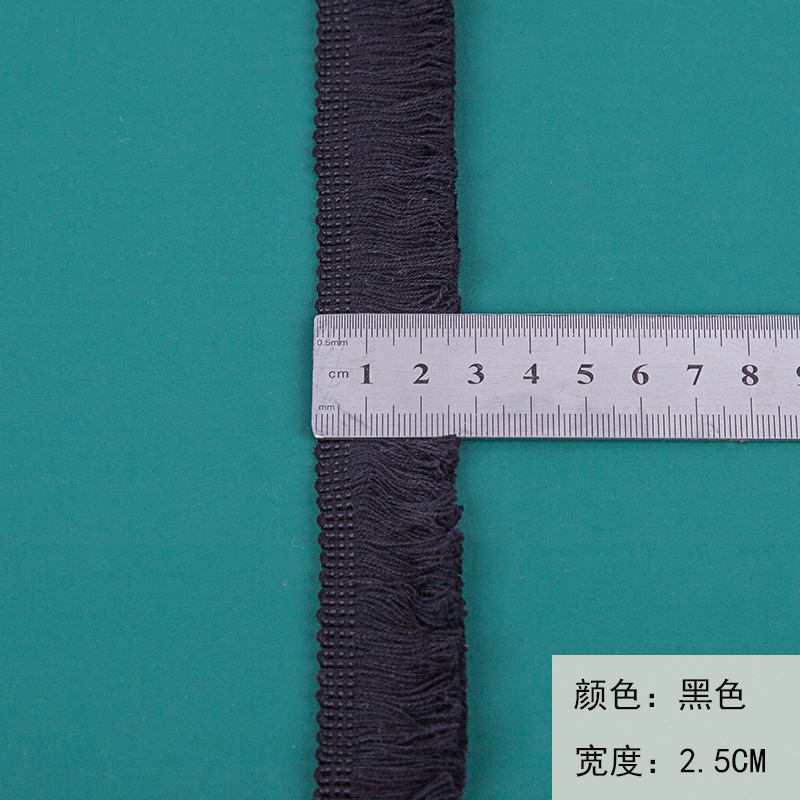 Khăn Trải Bàn Vải Cotton Phối Ren Tua Rua Màu Trắng Đen Làm Thủ Công Diy