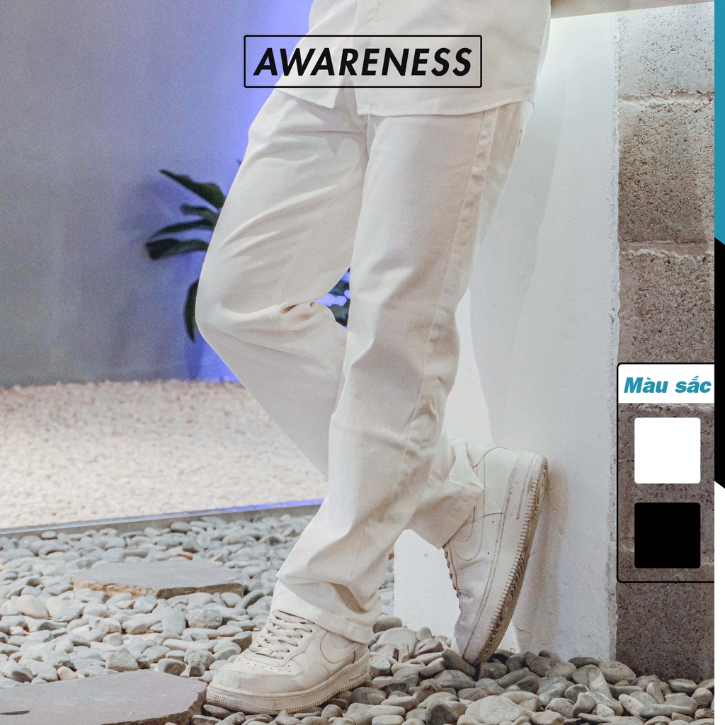Quần Baggy Jean Nam Basic - Đen Trắng dễ phối đồ - Phong cách Hàn Quốc - awareness