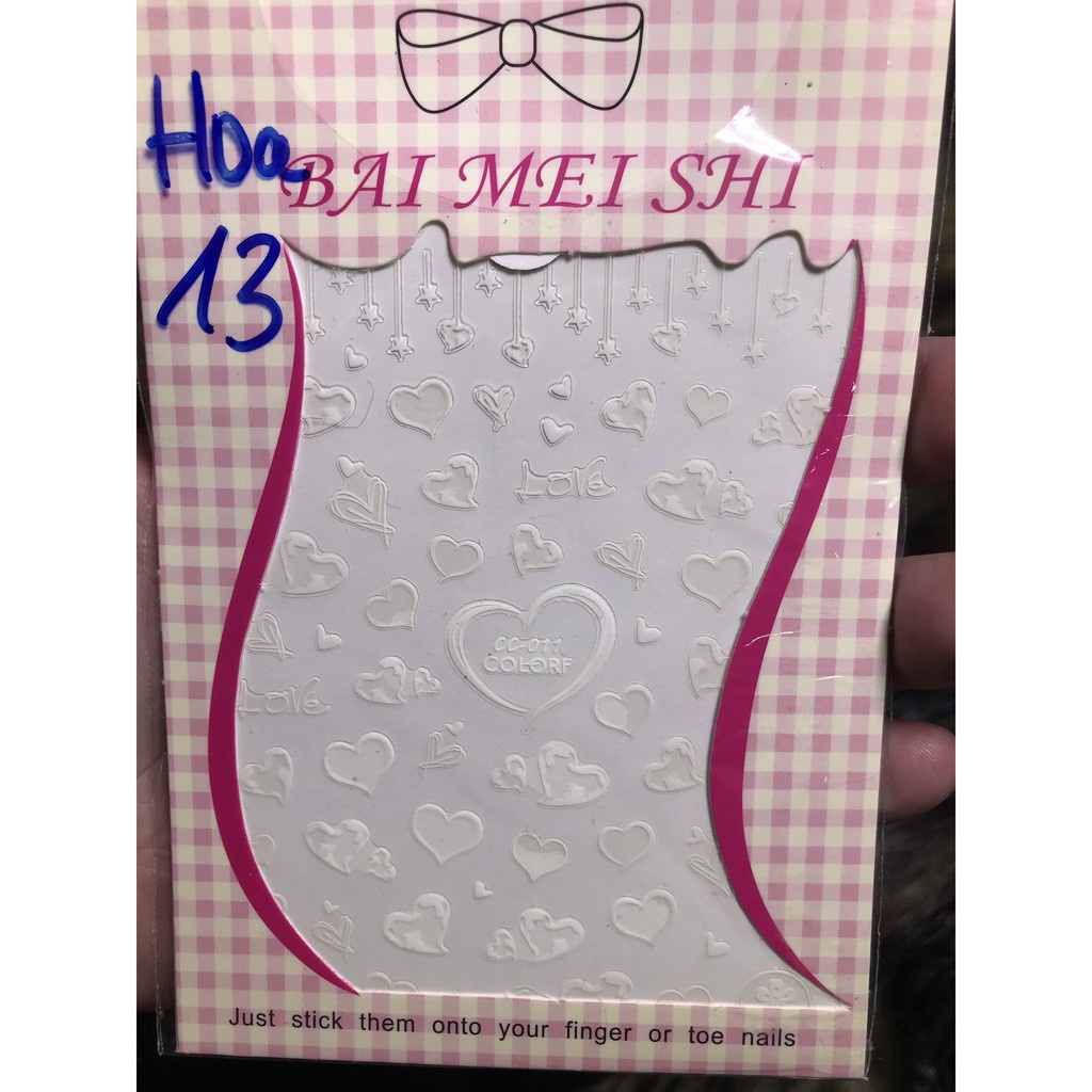 Hình dán móng tay Hoa 13