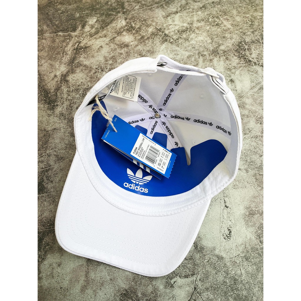 Mũ Nón Adidas Trefoil Baseball White Cap Full Tag Code