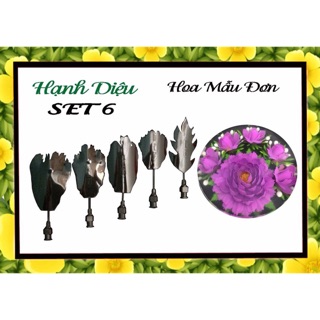 Kim 3D Hoa Mẫu Đơn Set 6