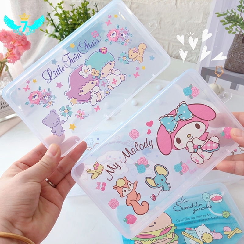 (Hàng Mới Về) Hộp Đựng Khẩu Trang Chống Bụi Bằng Nhựa Họa Tiết Hoạt Hình Dễ Thương